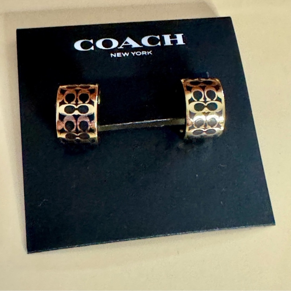 COACH Authentic Cuff Hoop Earrings - Picture 5 of 7